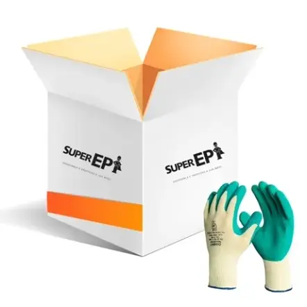 imagem do produto Luva MaxiGrip Danny DA-36103 Algodão com Látex CA 11408 Caixa 12 Pares