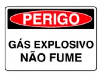 imagem do produto Placa de Sinalização em PVC Perigo Gás Explosivo Não Fume 25X35 CM Modelo SP18