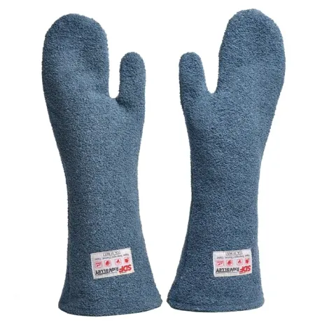 Luva Térmica em Grafatex Azul 2 Dedos Mão de Gato Até 250º 35cm CA 37965