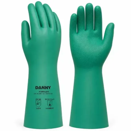 Luva Nitrisilver Danny Verde Nitrílica Com Forro Verniz Silver Antialérgica DA-36400 CA 44058