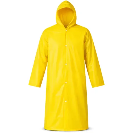 Capa de Chuva Plus Brascamp Reforçada PVC Forrado Espessura 0,28 mm Amarelo CA 28449