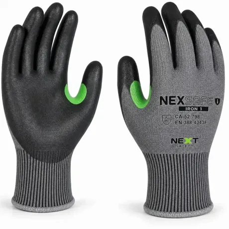 Luva Anticorte Nexsafe Iron 1 Next Safety Corte TDM Nível F Máximo EN 388 4343F Fio de Aço CA 52.798