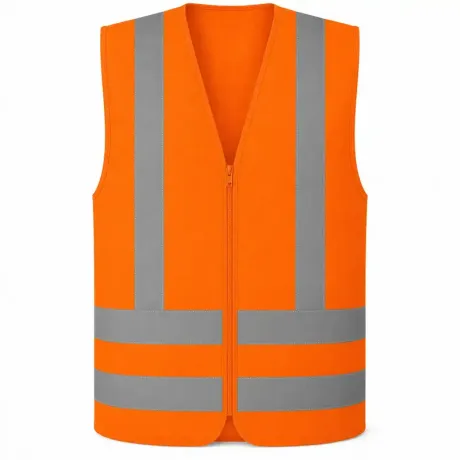 Colete Refletivo Sem Bolso Laranja Next Safety Alta Visibilidade NBR 15292 Classe 2 Zíper Cód 42.000